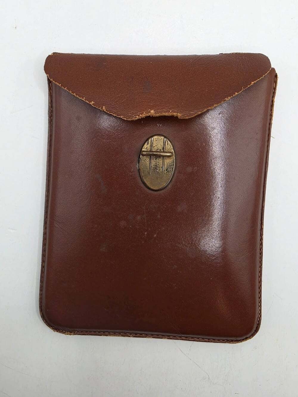 Vintage Brown Leather Nail Manicure Pedicure Tool Case Pouch Organizer